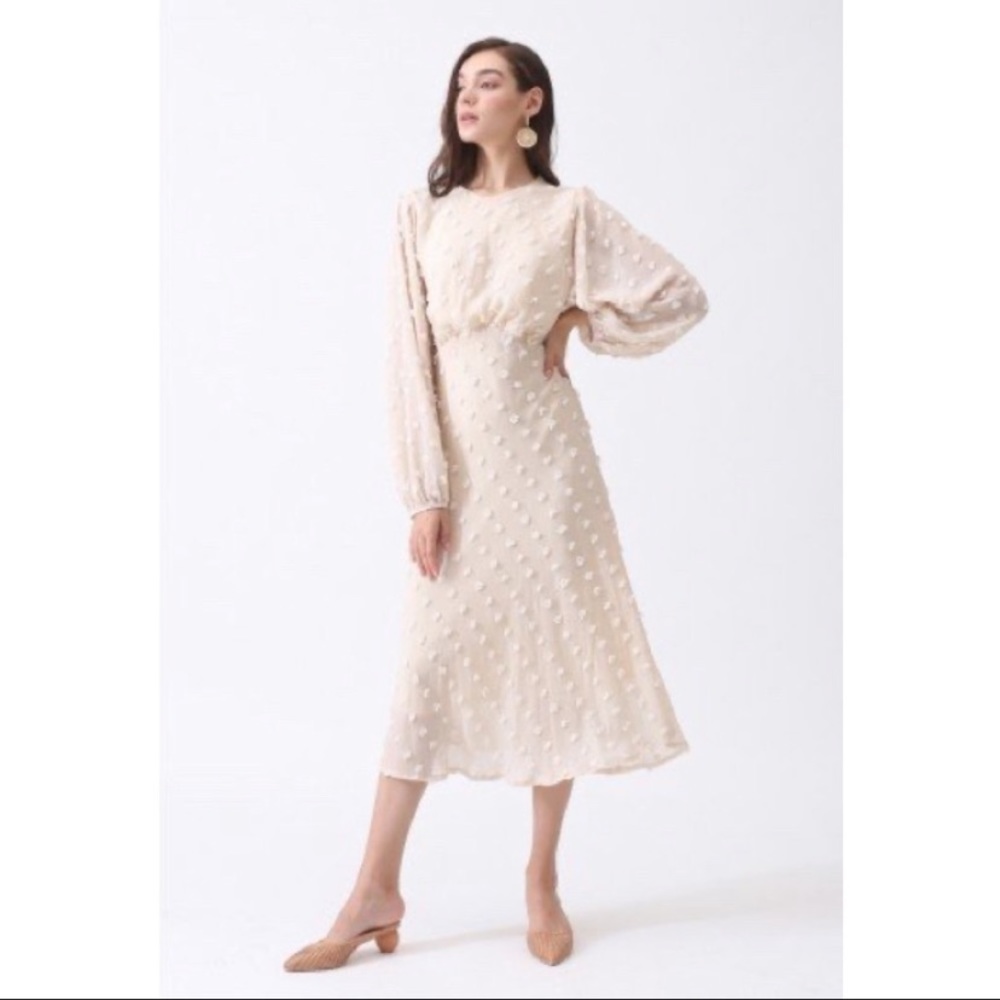 NWT Chicwish Cotton Candy Sheer Maxi Dress Cream